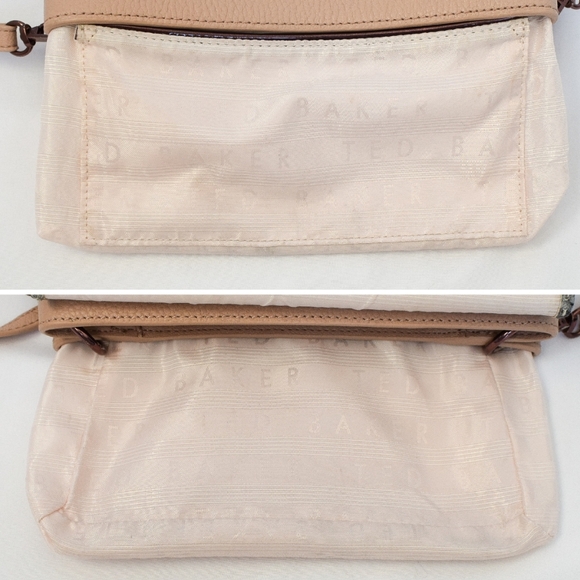 Ted Baker Alani Pink Leather Snakeskin Embossed Shoulder Bag Crossbody - Picture 11 of 14